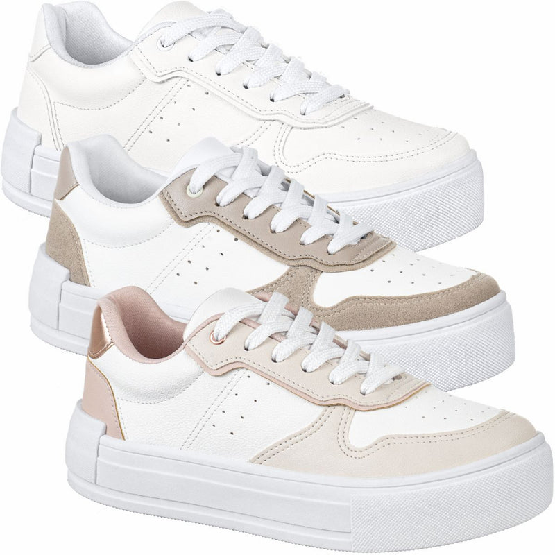 Tênis Casual Branco Feminino Retrocore