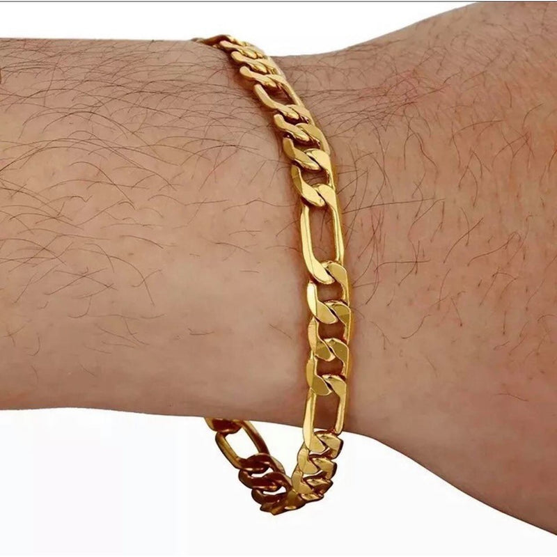 Pulseira Masculina 5mm Banhada Ouro 18k